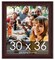 Linear Brown Picture Frame - UV Acrylic, Foam Board Backing, Hanging Hardware